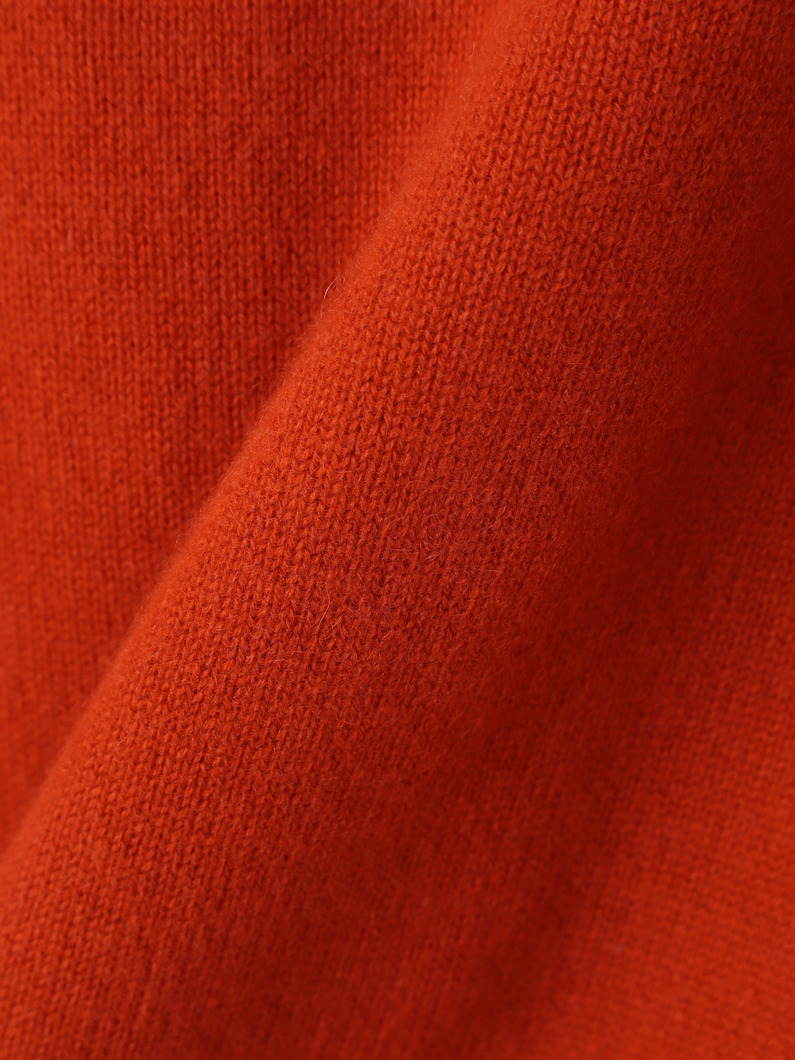 リトルラム カシミア ニットカーディガン（ホワイト/ライトピンク/ダークオレンジ） 詳細画像 white 4