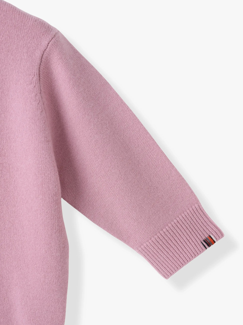 ウェルラム カシミア ニットトップ（ホワイト/ライトピンク/ダークオレンジ） 詳細画像 white 2