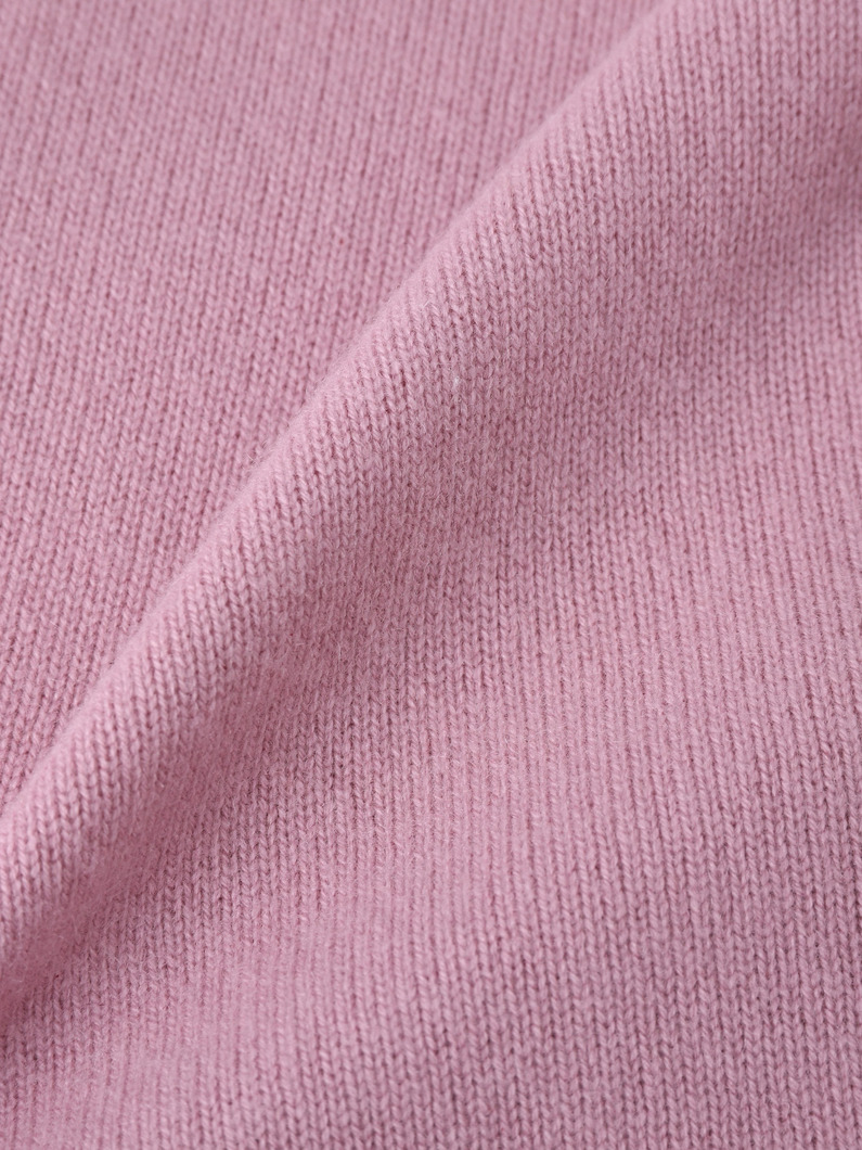 ウェルラム カシミア ニットトップ（ホワイト/ライトピンク/ダークオレンジ） 詳細画像 white 3