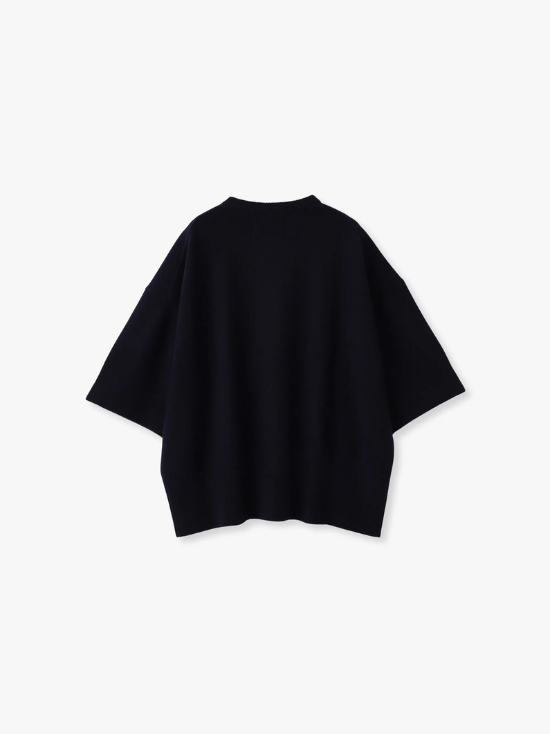 サッシ― カシミア ニットトップ（ホワイト/ライトピンク/ダークオレンジ/ネイビー/グレー） 詳細画像 white 1