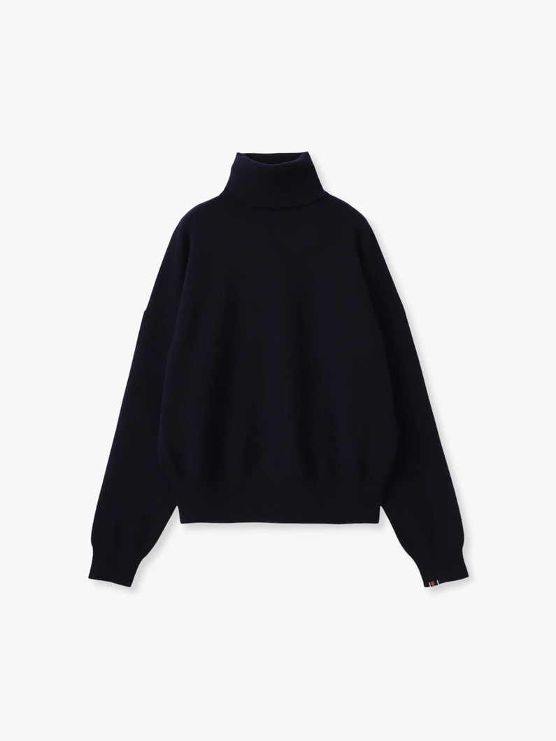 ジル タートルネック ニットトップ（ネイビー/ライトピンク） 詳細画像 navy