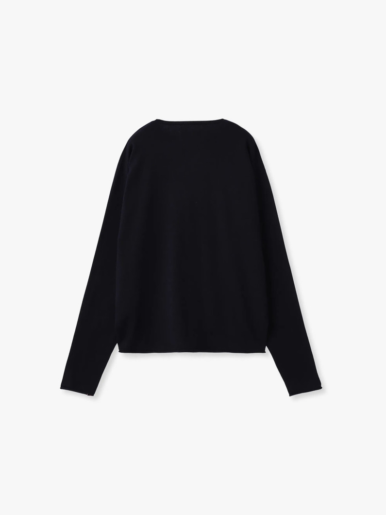 アリエス コットンカシミア プルオーバー（ホワイト/ネイビー/ライトピンク/ダークブラウン） 詳細画像 navy 1