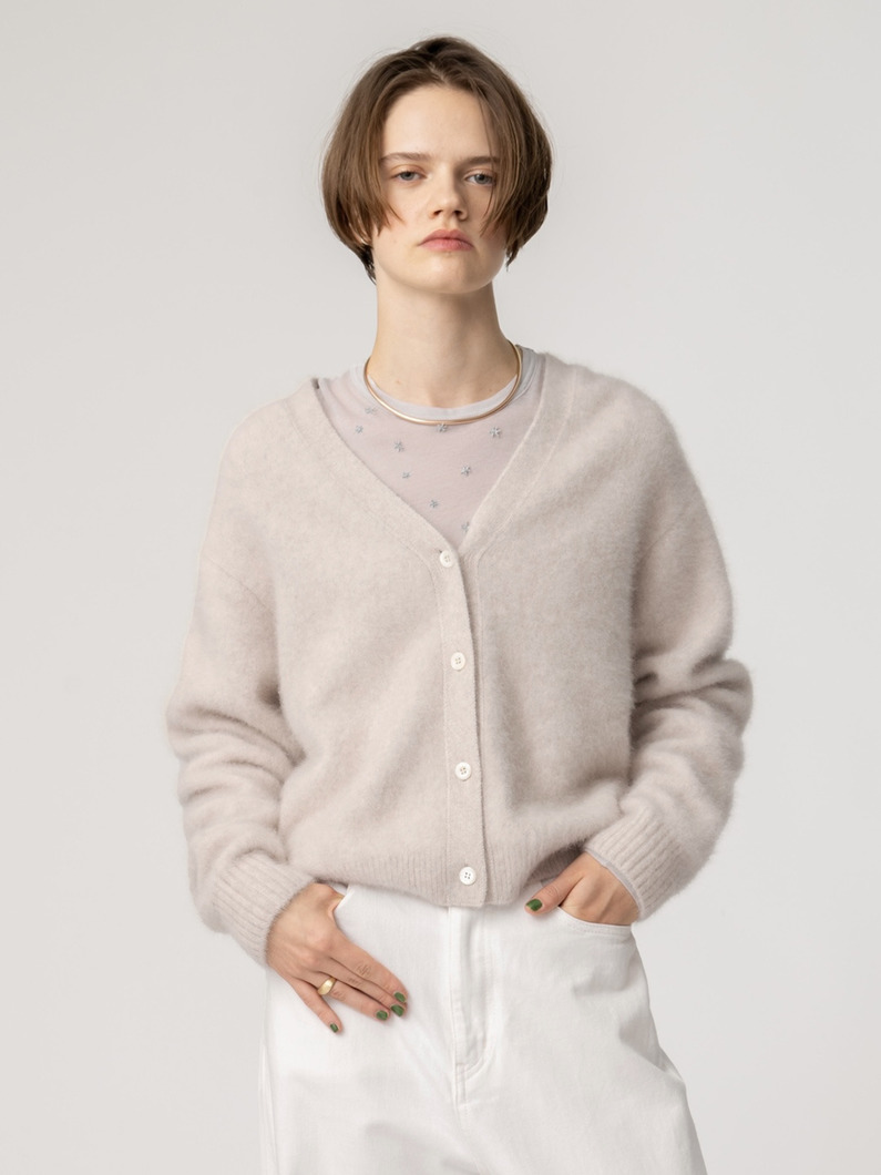 フォックスヤク ニット カーディガン 詳細画像 white 1