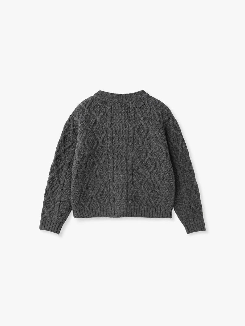 ケーブル ニットカーディガン 詳細画像 charcoal gray 2