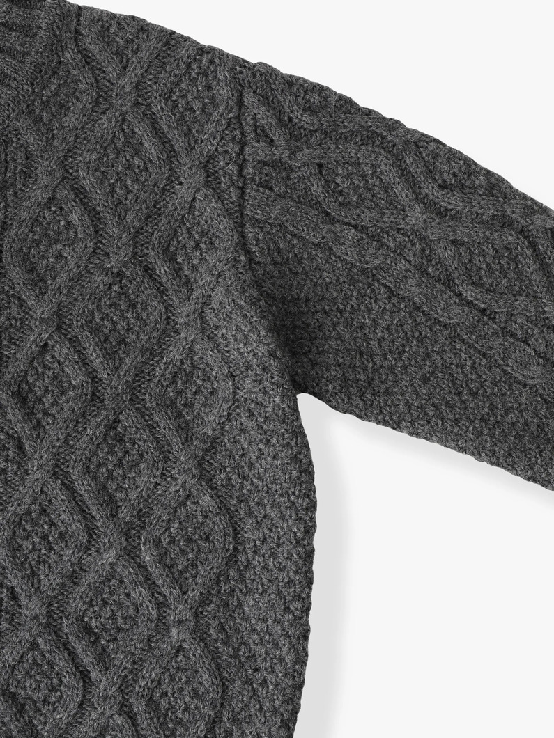 ケーブル ニットカーディガン 詳細画像 charcoal gray 3