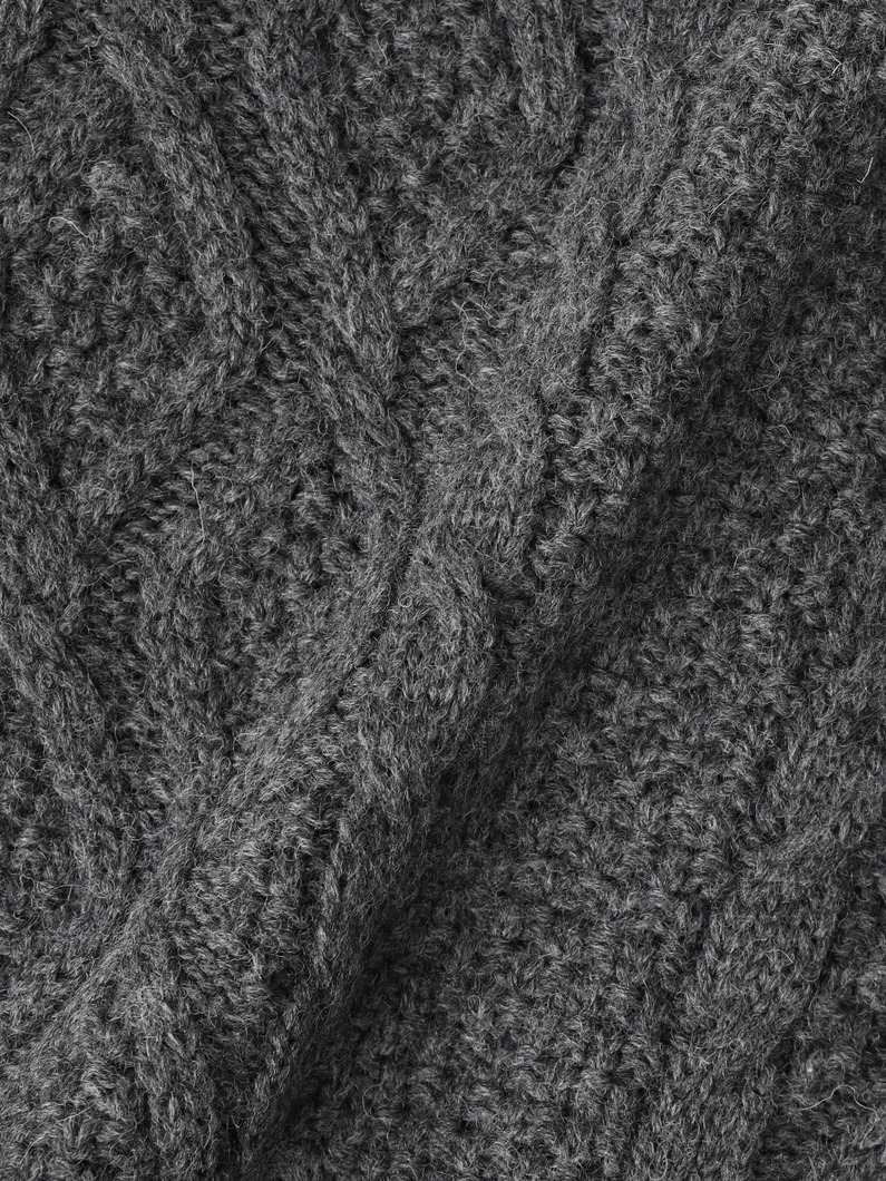 ケーブル ニットカーディガン 詳細画像 charcoal gray 4