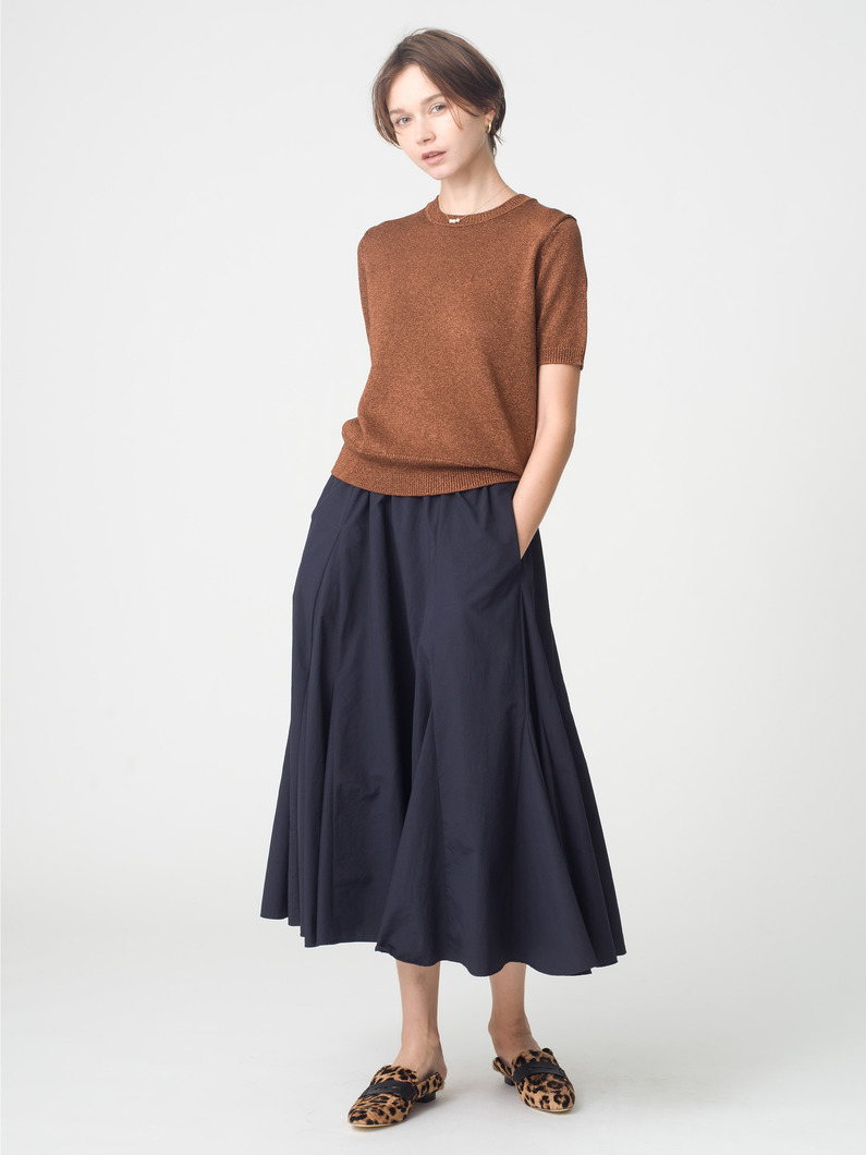 ブライトラメ リリヤーン ニットトップ（ブラウン） 詳細画像 brown 2