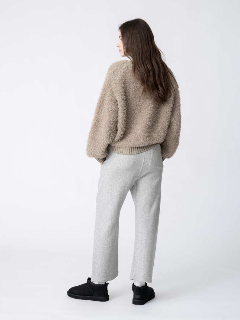 ファーモール ニットカーディガン（チャコールグレー/ベージュ） 詳細画像 beige 3