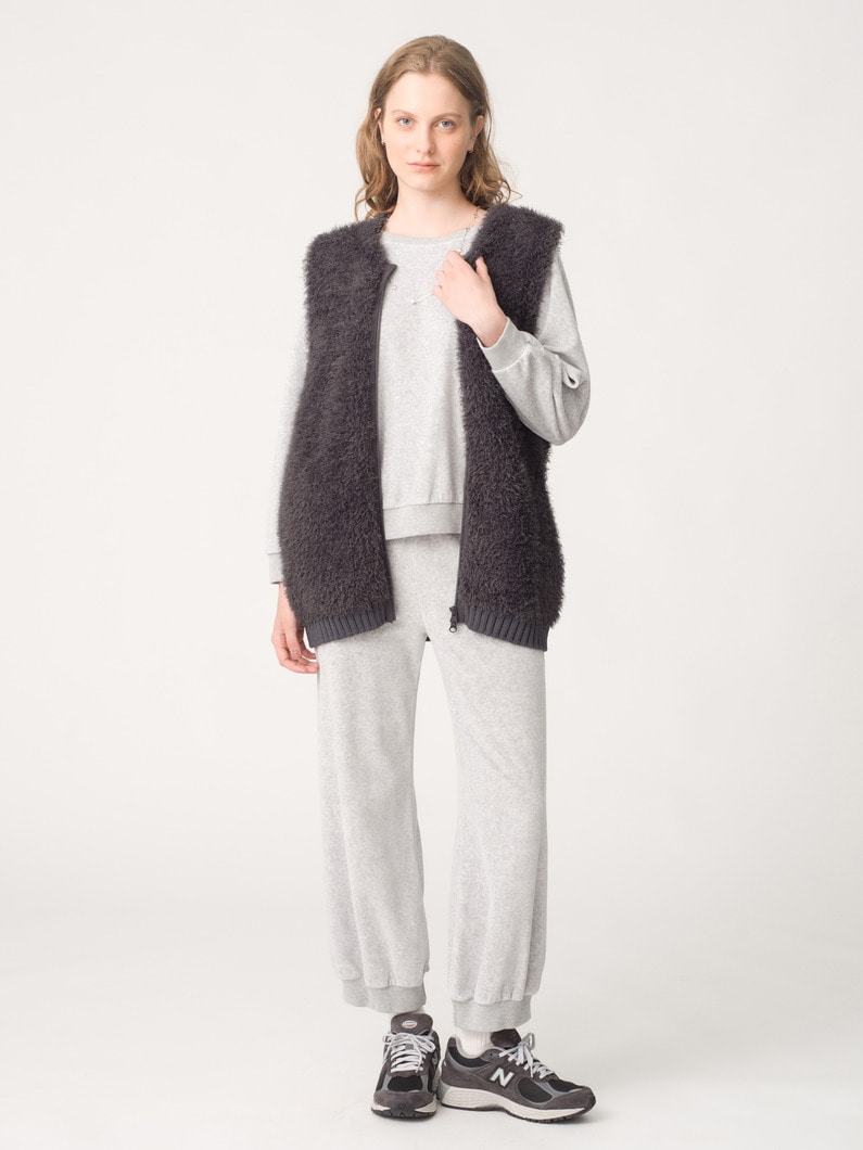 ファーモール ベスト（チャコールグレー/ベージュ） 詳細画像 charcoal gray 2