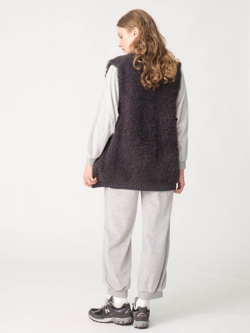 ファーモール ベスト（チャコールグレー/ベージュ） 詳細画像 charcoal gray 3