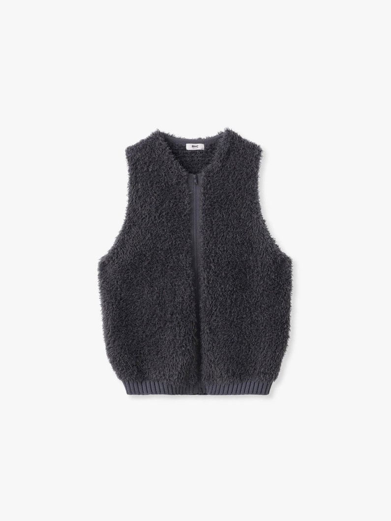 ファーモール ベスト（チャコールグレー/ベージュ） 詳細画像 charcoal gray 4