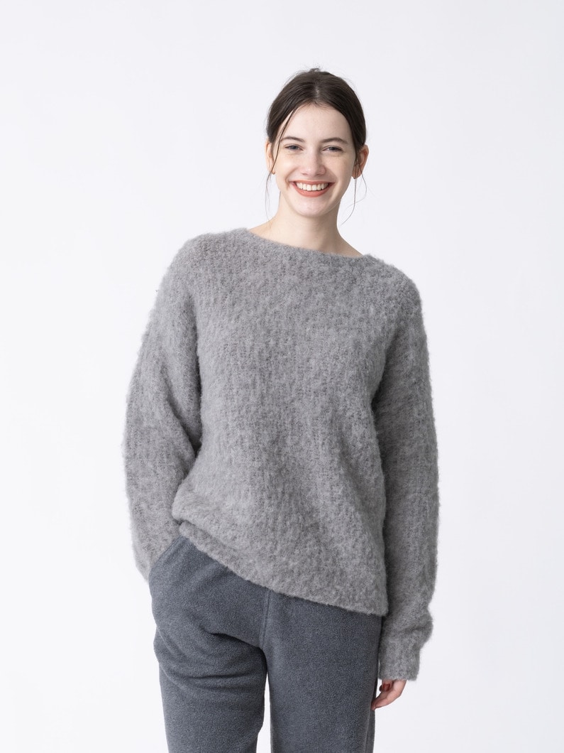 アルパカウール ニット プルオーバー 詳細画像 gray 2