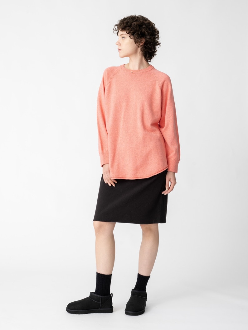 ラウンドヘム プルオーバー（ブラック/ライトグレー/ピンク） 詳細画像 pink 2