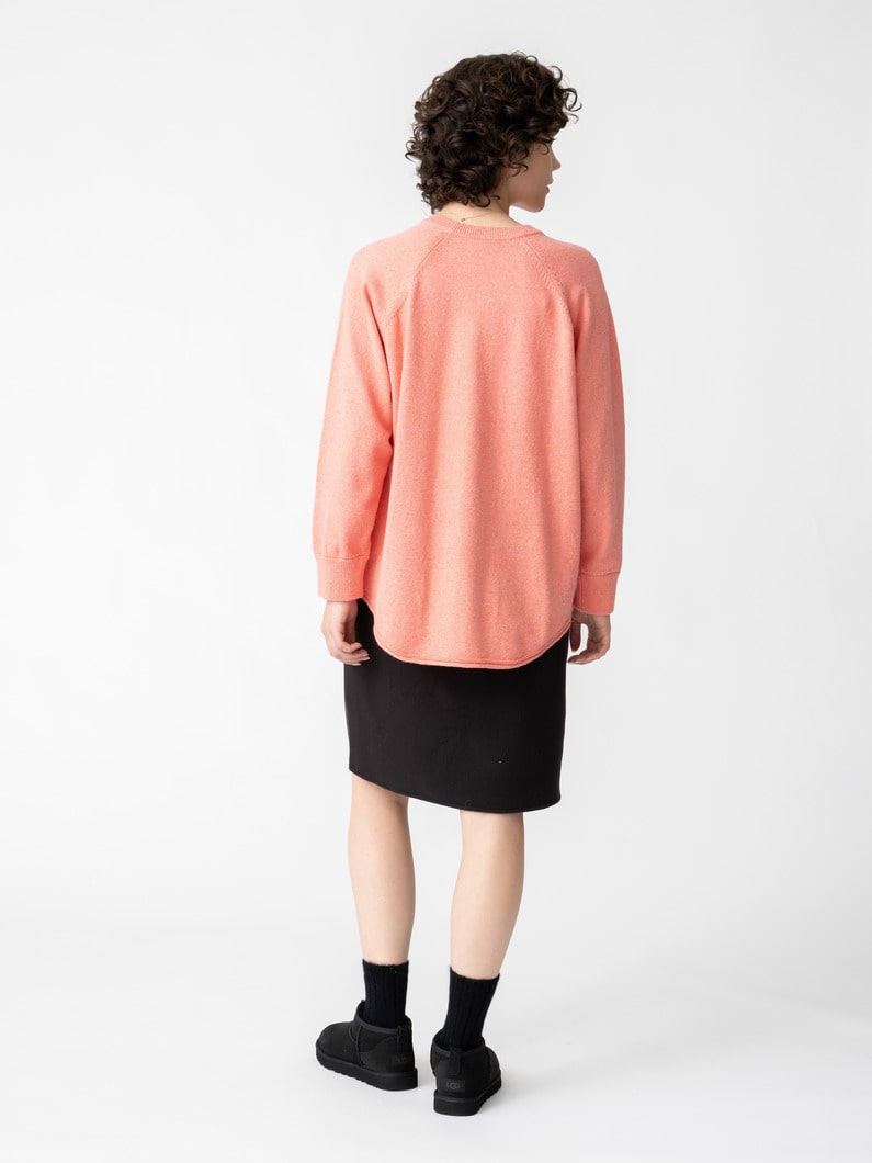 ラウンドヘム プルオーバー（ブラック/ライトグレー/ピンク） 詳細画像 pink 3