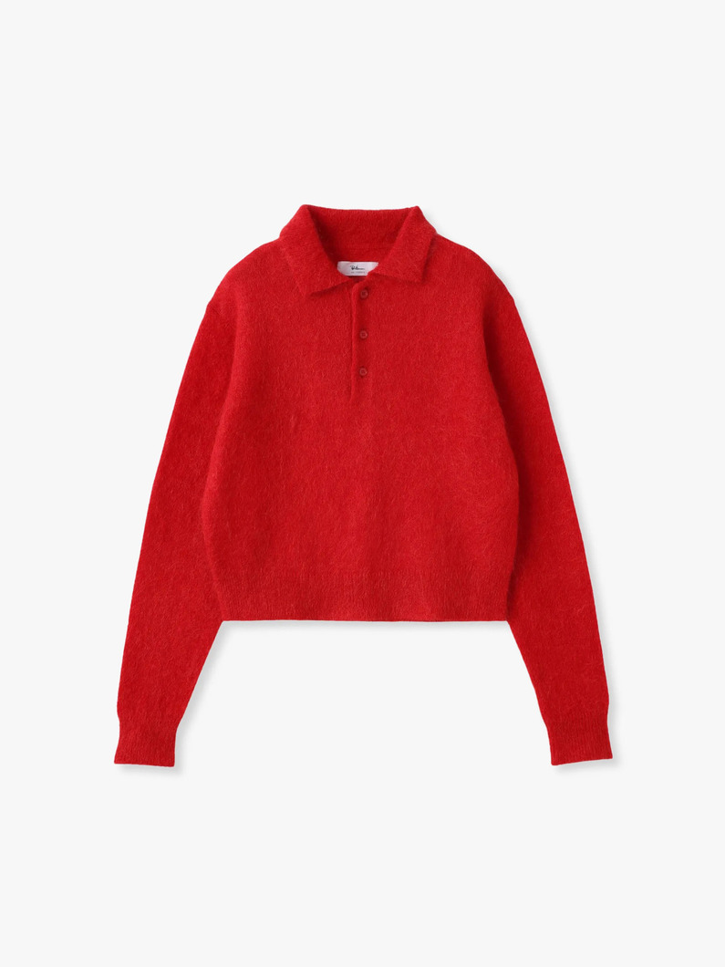 モヘア ポロ ニットトップ 詳細画像 red 4