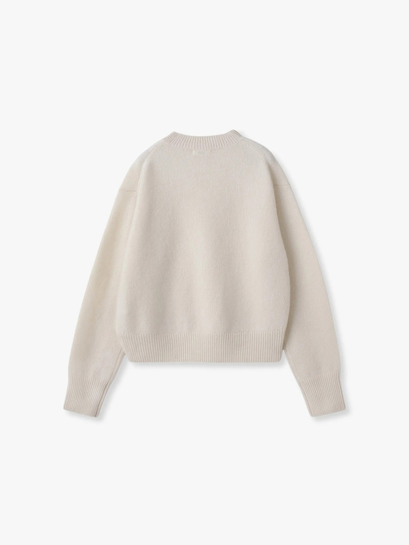 カシミア ニット プルオーバー（オフホワイト/ベージュ） 詳細画像 off white 1