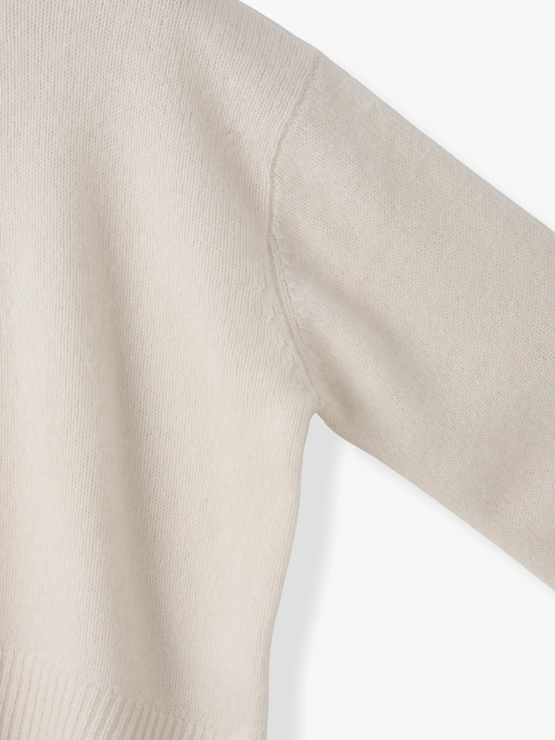カシミア ニット プルオーバー（オフホワイト/ベージュ） 詳細画像 off white 2