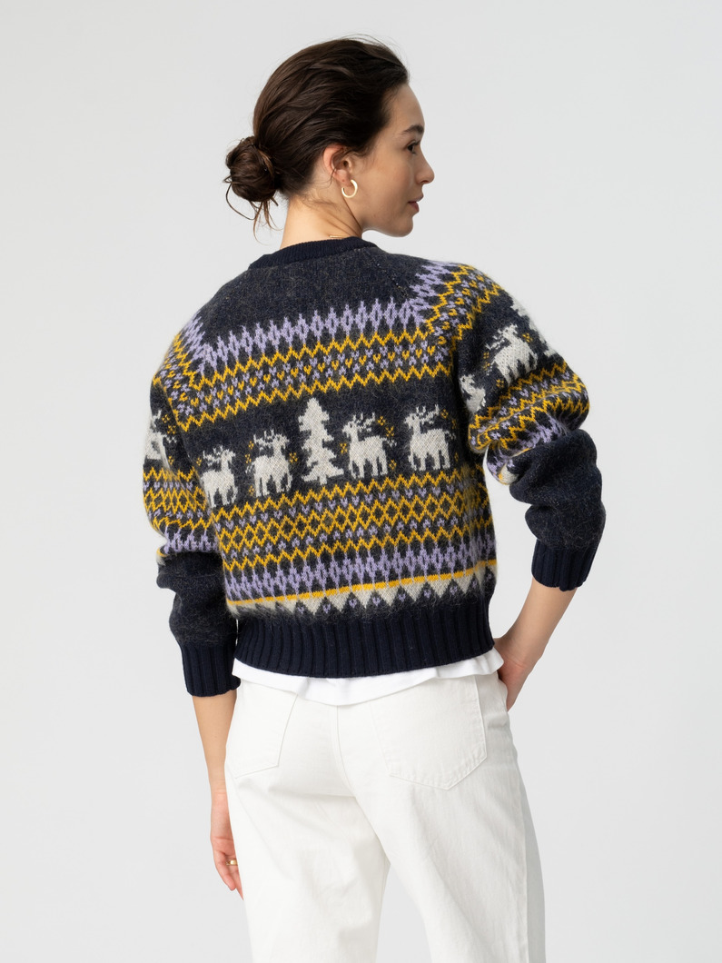 ウィンター ジャガードニット プルオーバー 詳細画像 navy 2