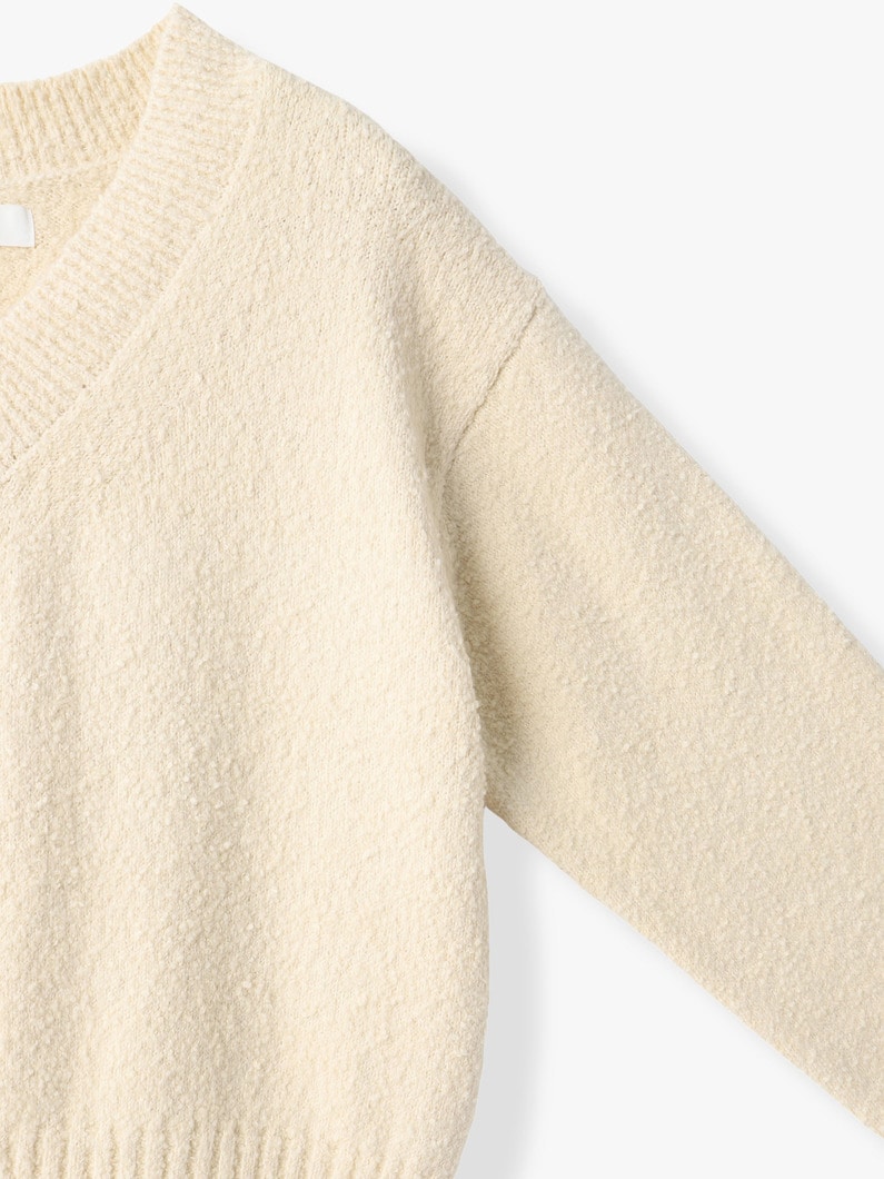 ウォーム コットン Vネック ニット プルオーバー 詳細画像 navy 2