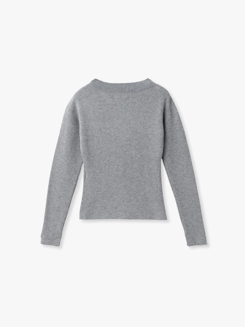 スムース ニット ボートネック プルオーバー 詳細画像 gray 1