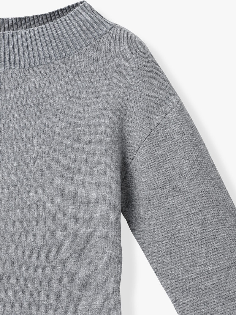 スムース ニット ボートネック プルオーバー 詳細画像 gray 2