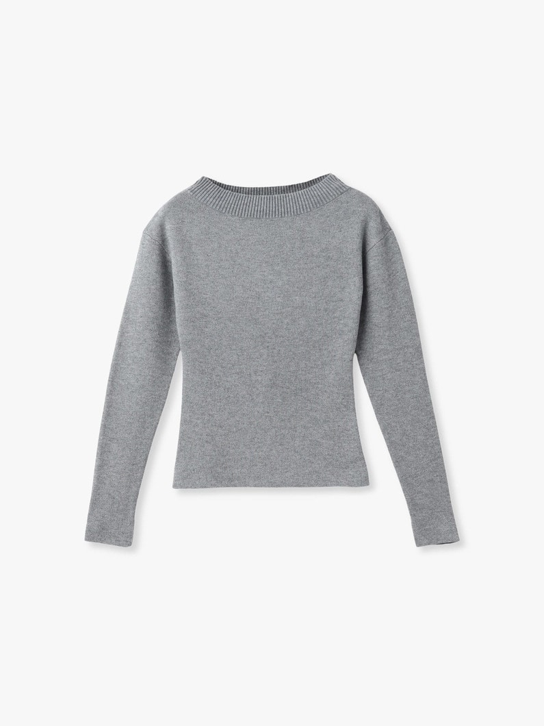 スムース ニット ボートネック プルオーバー 詳細画像 gray 4