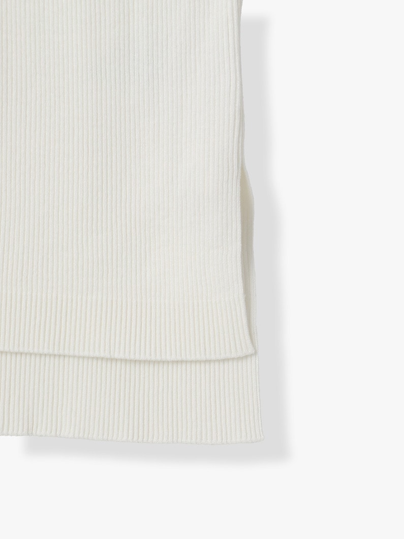 ギザリブ タートルネックトップ（オフホワイト/ブラック） 詳細画像 black 4