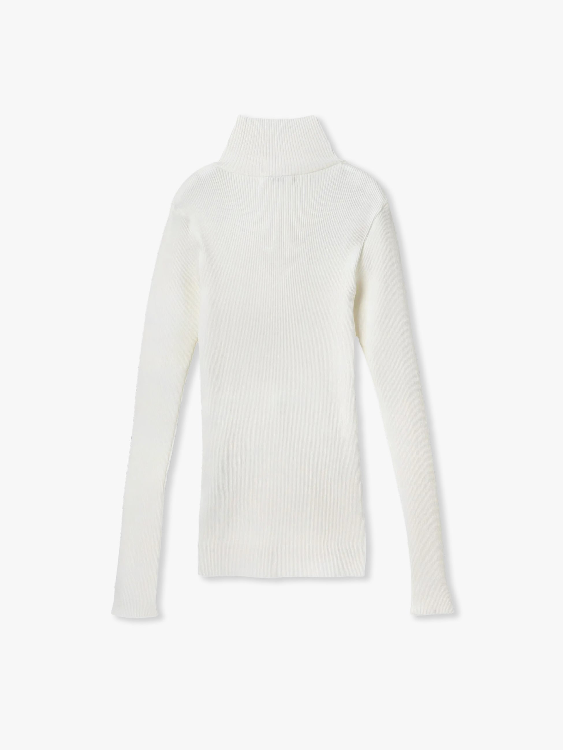 ギザリブ タートルネックトップ（オフホワイト/ブラック