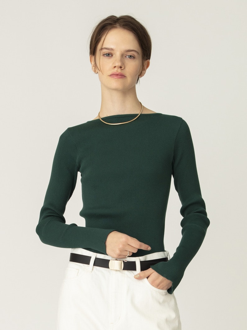 ギザボートネック プルオーバー（レッド/グリーン） 詳細画像 green