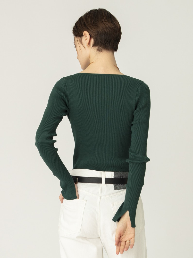 ギザボートネック プルオーバー（レッド/グリーン） 詳細画像 green 2