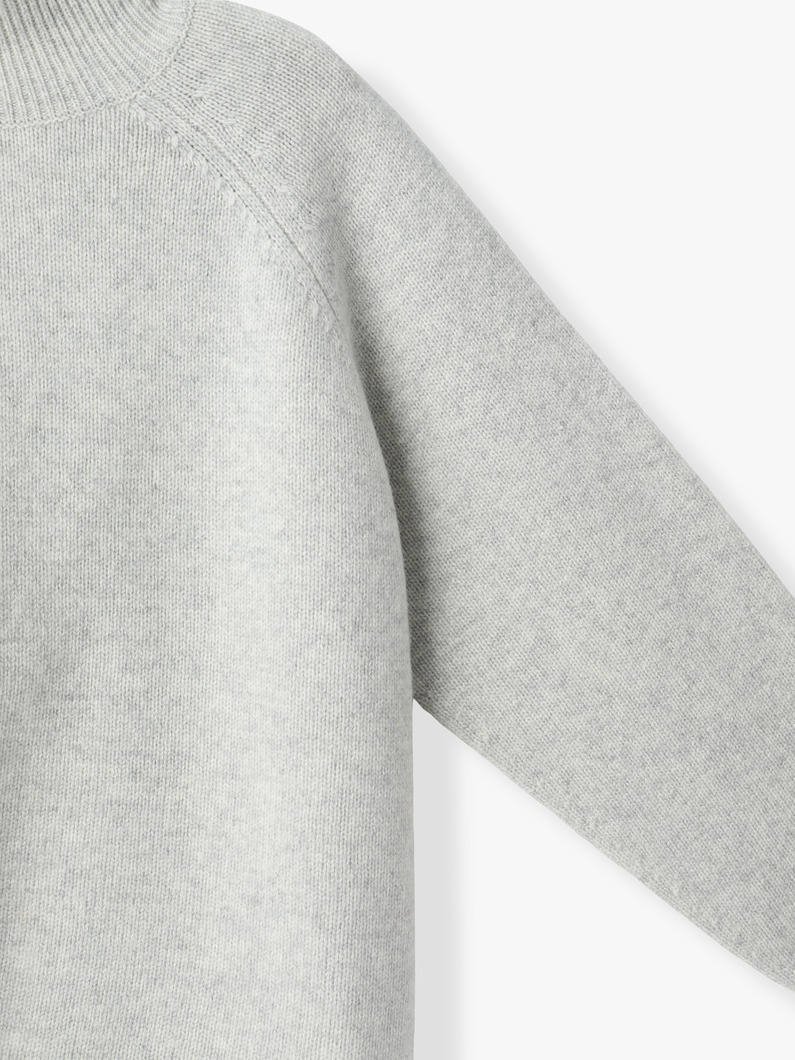 ミドルゲージ カシミア タートルネックプルオーバー（ライトグレー） 詳細画像 light gray 2