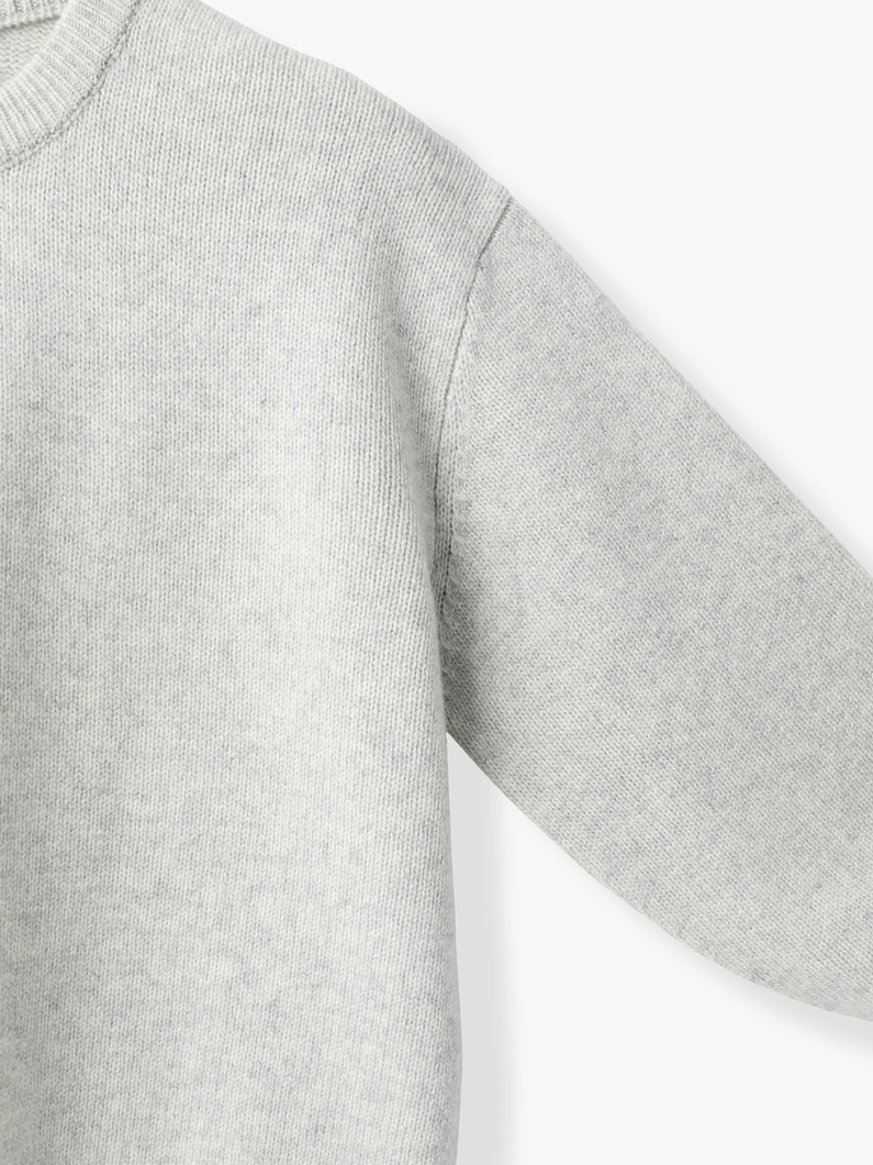 ミドルゲージ カシミア ニット プルオーバー（ライトグレー） 詳細画像 light gray 2
