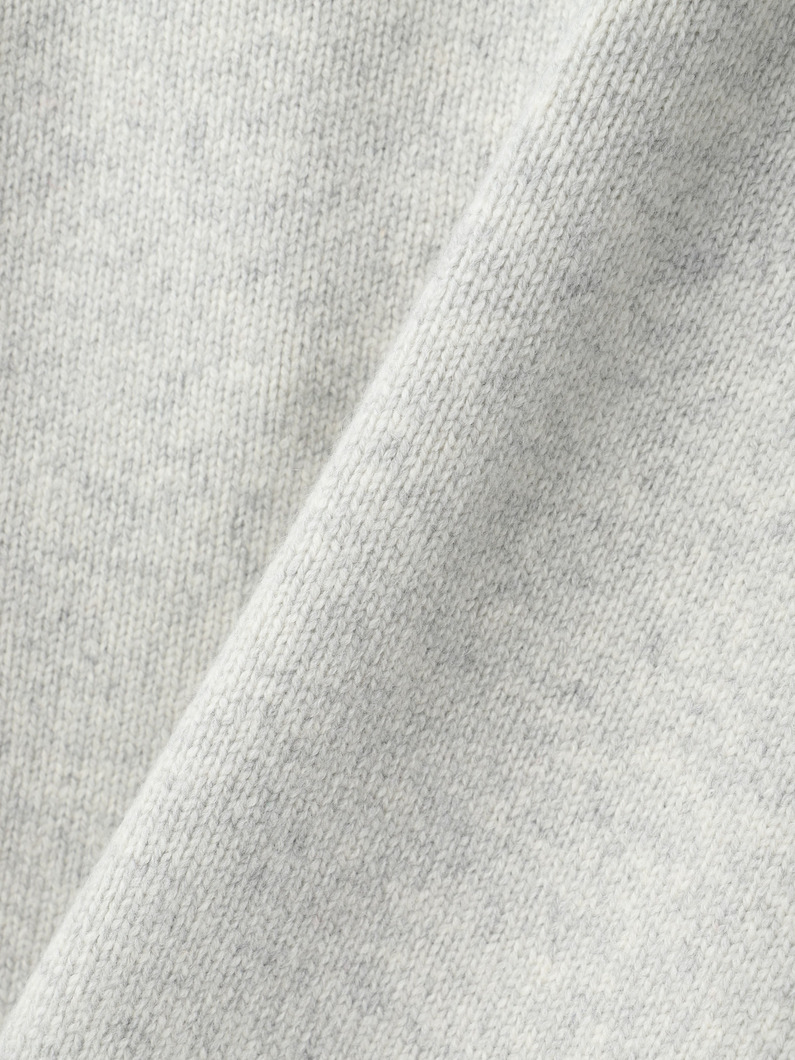 ミドルゲージ カシミア ニット プルオーバー（ライトグレー） 詳細画像 light gray 3