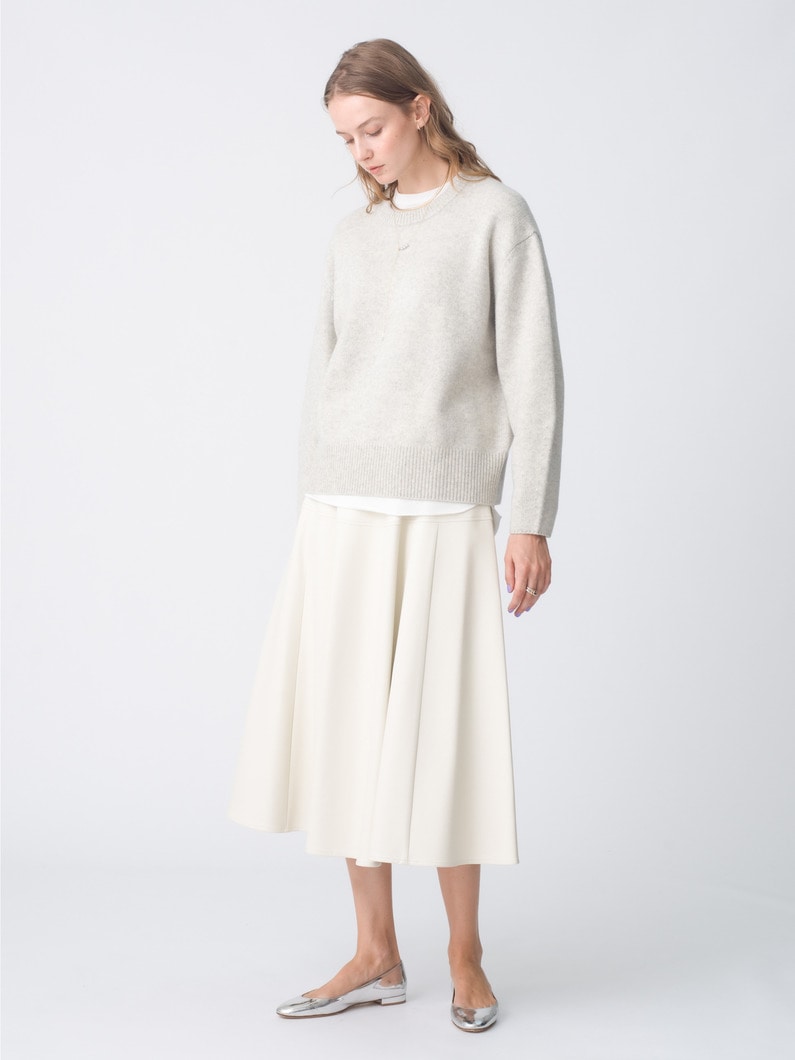 ミドルゲージ カシミア ニット プルオーバー（ライトグレー） 詳細画像 light gray 2