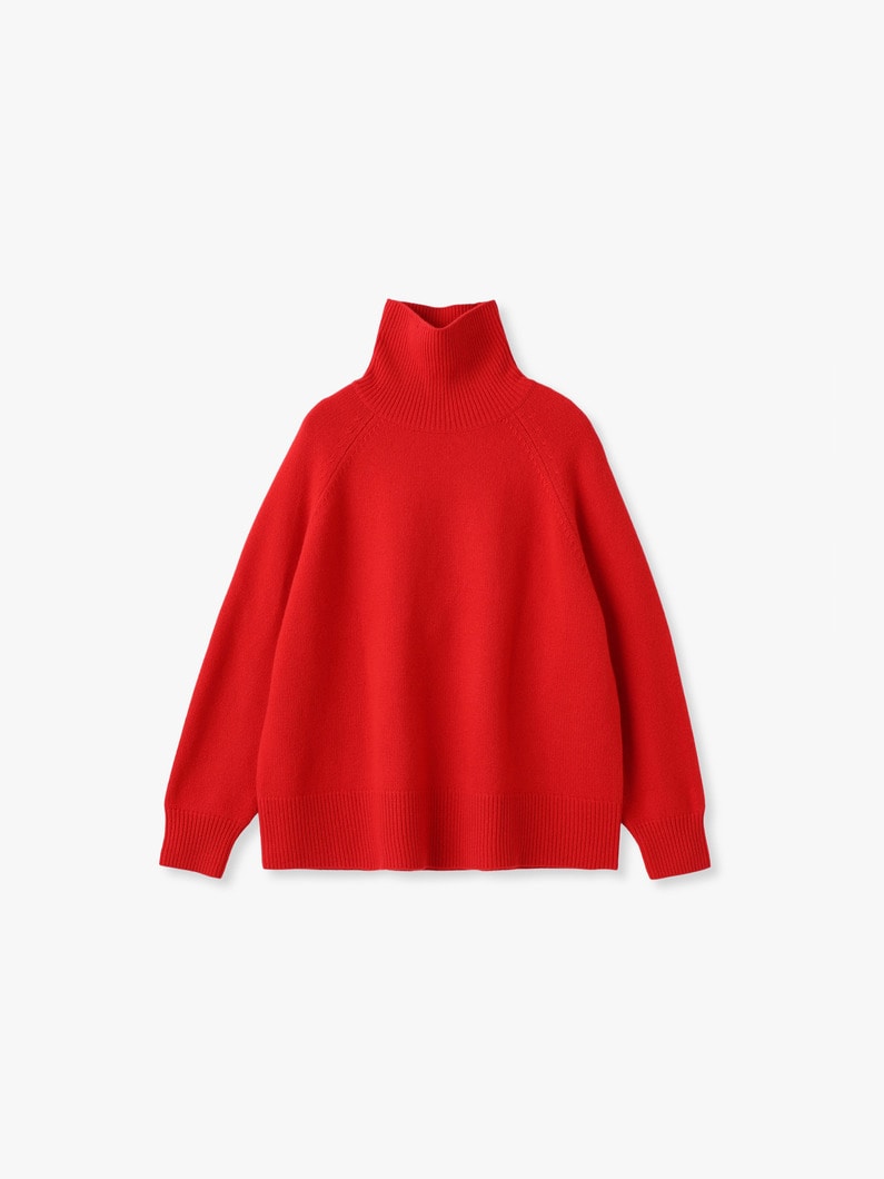 ミドルゲージ カシミア タートルネックプルオーバー 詳細画像 red 3