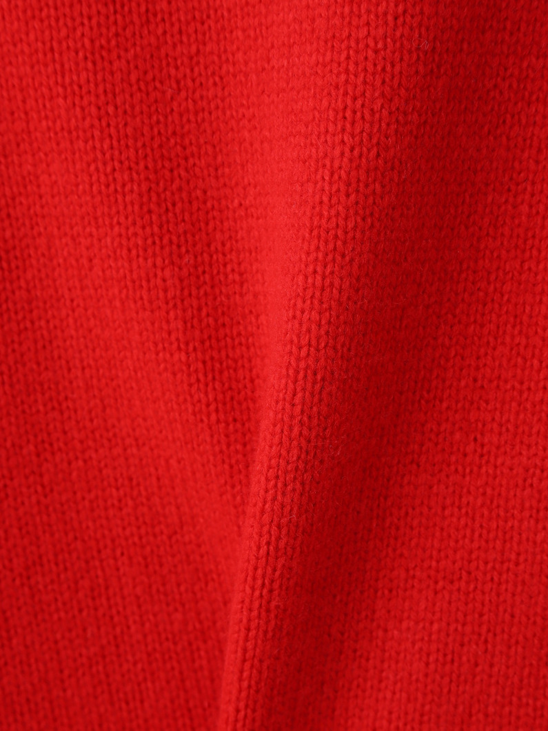 ミドルゲージ カシミア ニット プルオーバー 詳細画像 red 3