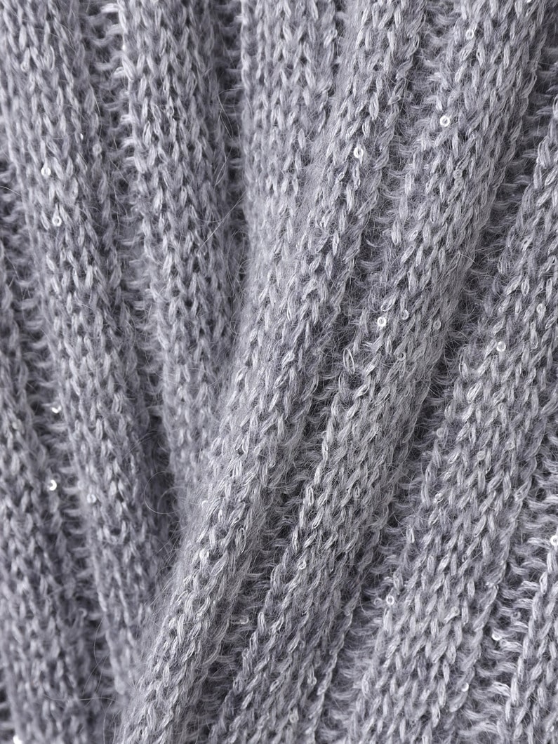 モヘアスパンコール ワイドリブ ニットトップ 詳細画像 gold 3