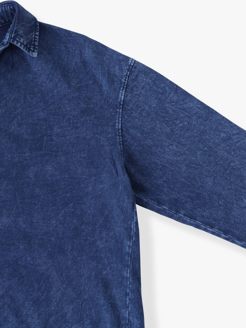 クロップド コットン Vネックプルオーバー 詳細画像 indigo 2