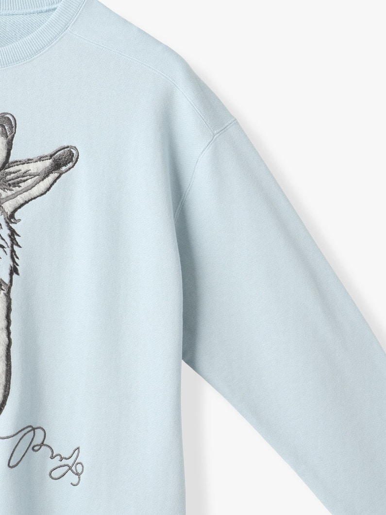 ウォーリサム エンブロイダリー スウェット プルオーバー 詳細画像 light blue 2