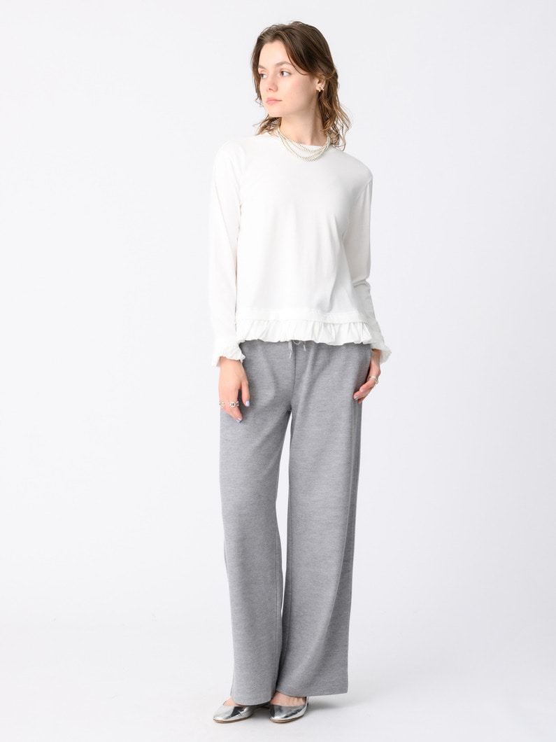 フリル ロングスリーブ ティー 詳細画像 off white 2