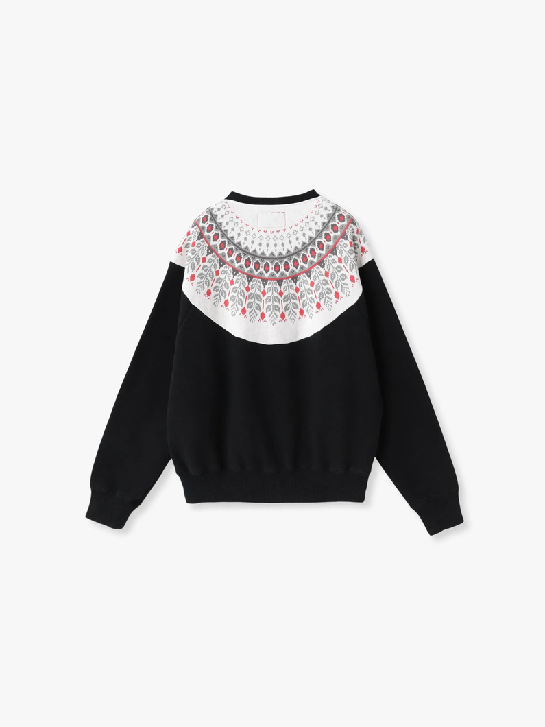 スノーフレーク ハーフジップ スウェットトップ（ブラック） 詳細画像 black 1