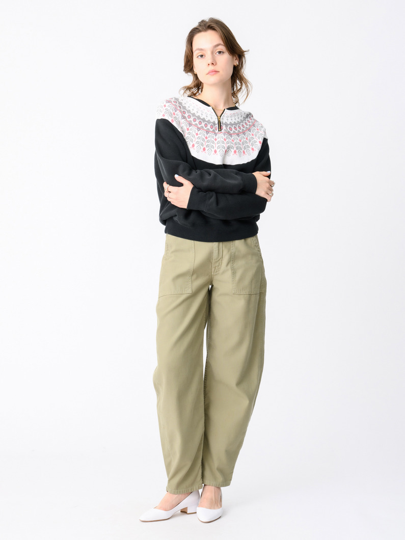 スノーフレーク ハーフジップ スウェットトップ（ブラック） 詳細画像 black 2