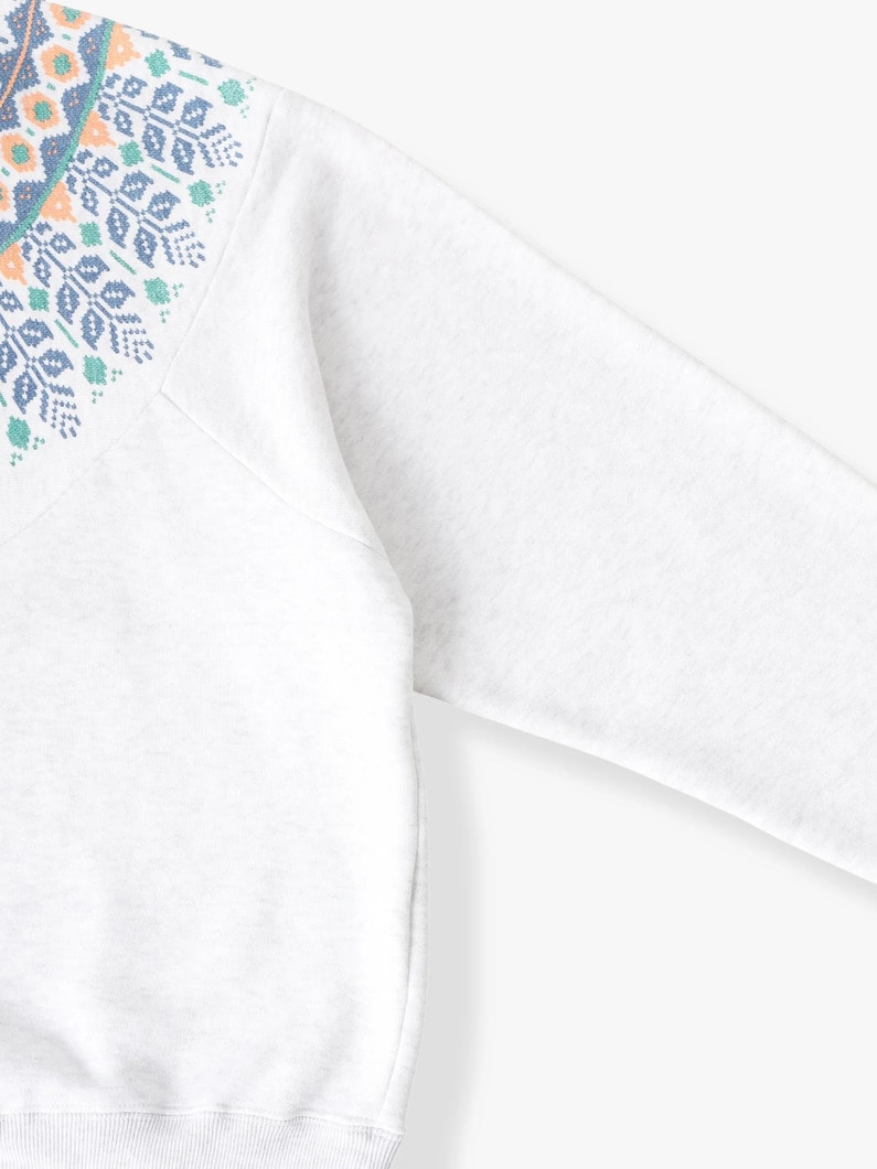 スノーフレーク クルーネック スウェットトップ（ホワイト） 詳細画像 white 2