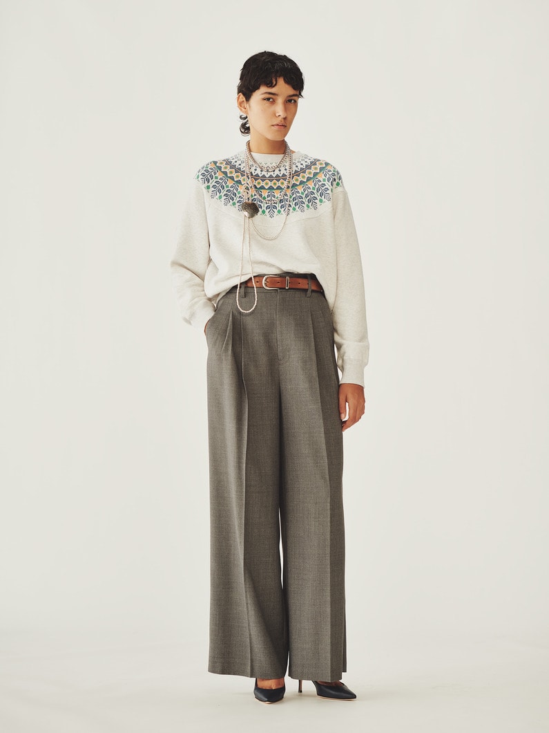 スノーフレーク クルーネック スウェットトップ（ホワイト） 詳細画像 white 5