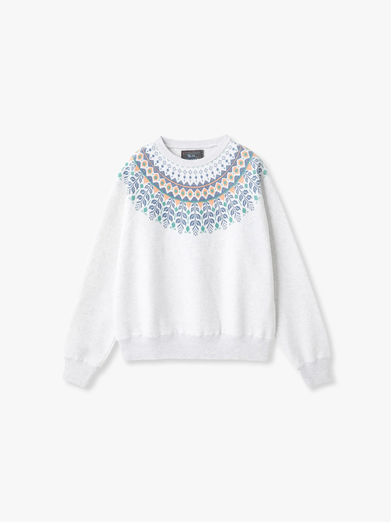 スノーフレーク クルーネック スウェットトップ（ホワイト） 詳細画像 white 1