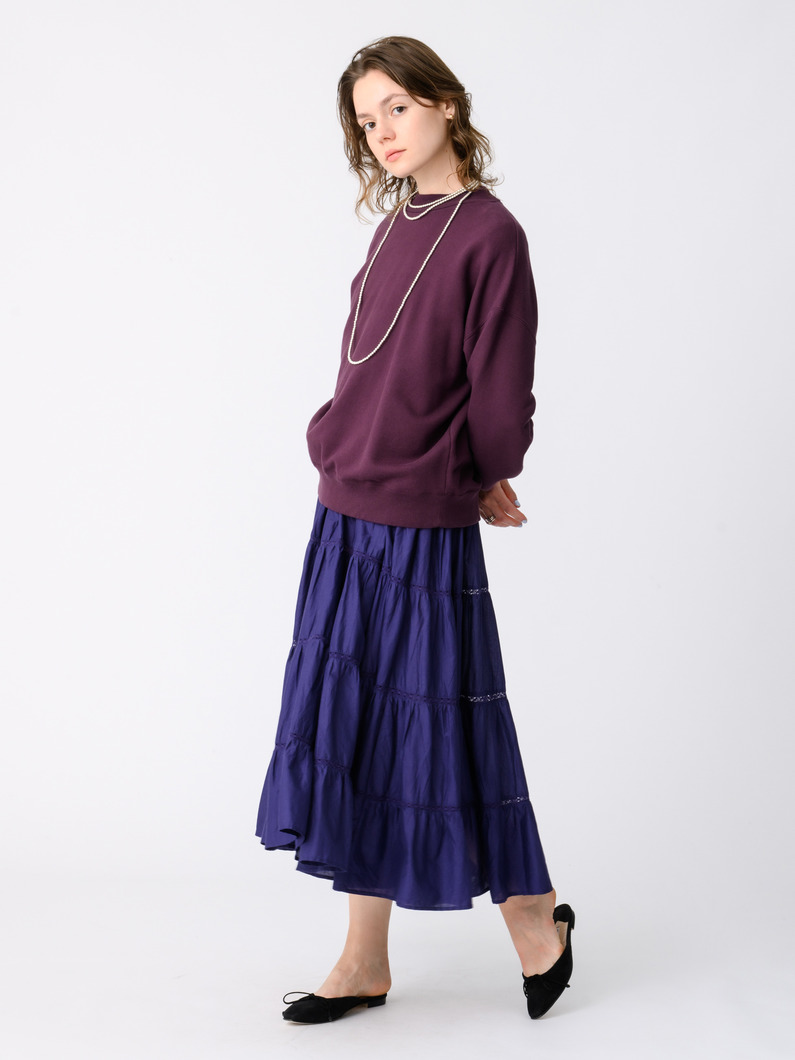 モックネック スウェットプルオーバー 詳細画像 burgundy 2