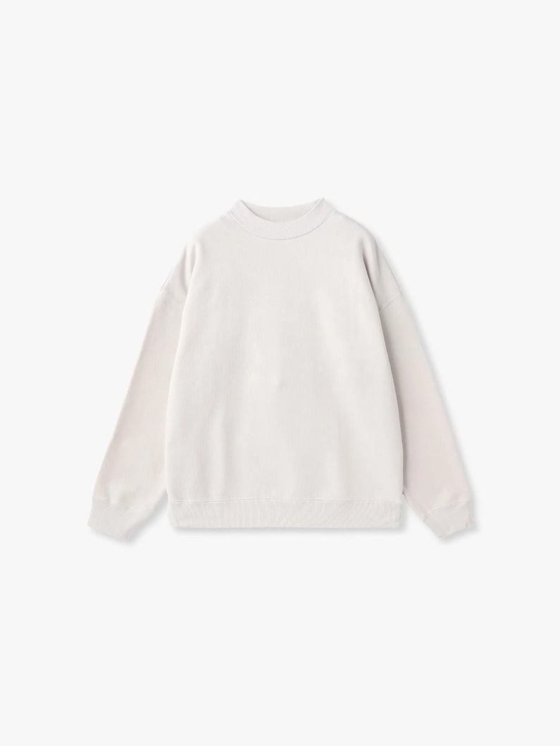モックネック スウェットプルオーバー 詳細画像 light beige