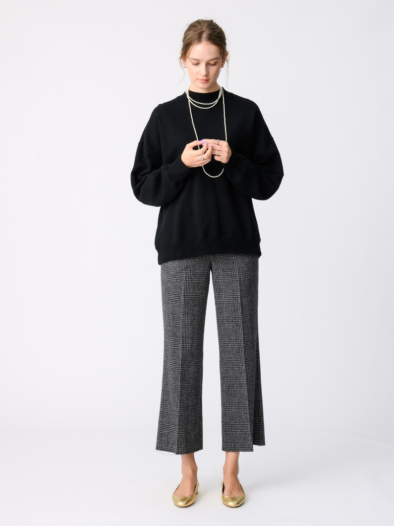 モックネック スウェットプルオーバー 詳細画像 black 2