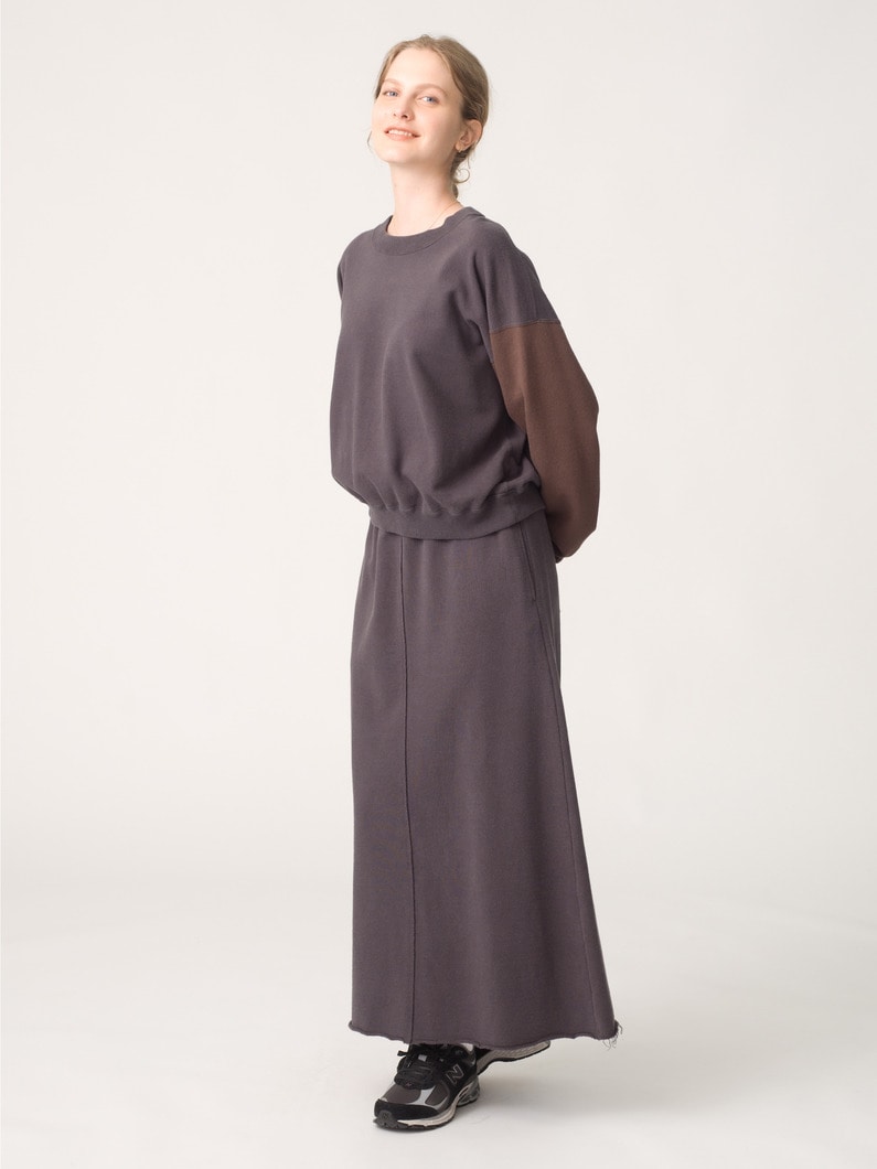 バイカラー スウェットシャツ（チャコールグレー/ブルー） 詳細画像 charcoal gray 2