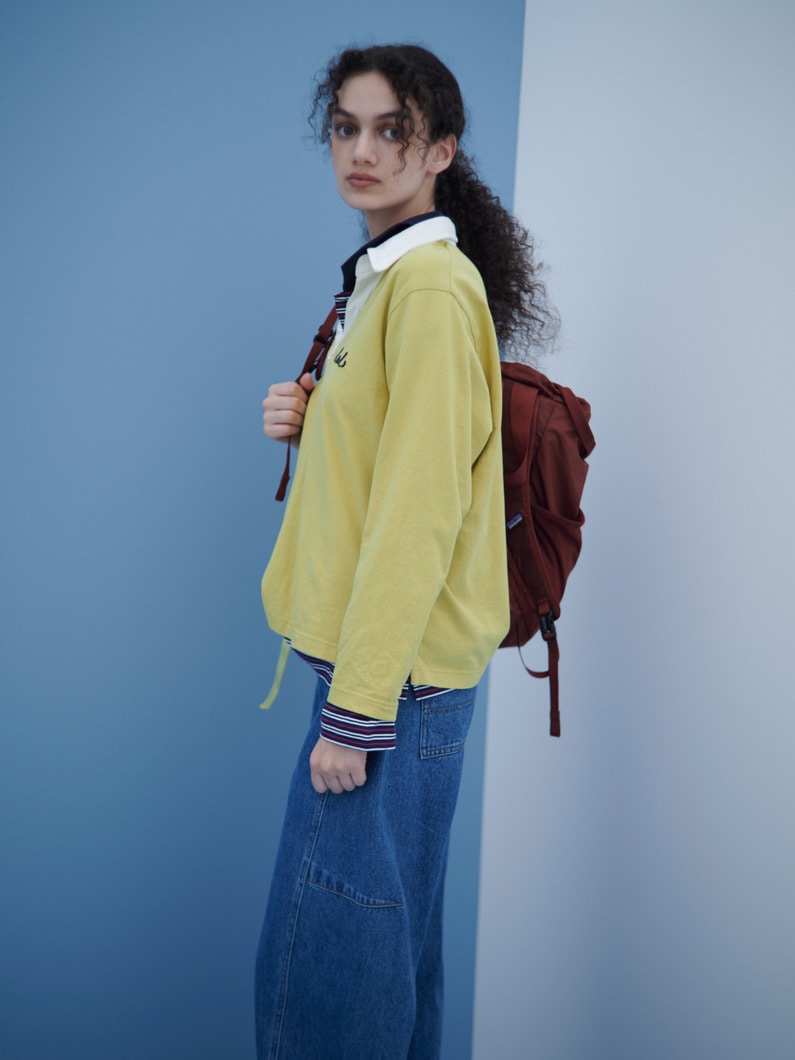 ラガーシャツ（チャコールグレー/イエロー） 詳細画像 yellow 5